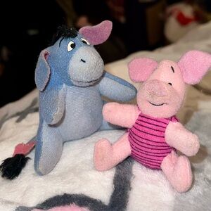 Vintage McDonald's Happy Meal plush toys of Eeyore and Piglet-Winnie The Pooh